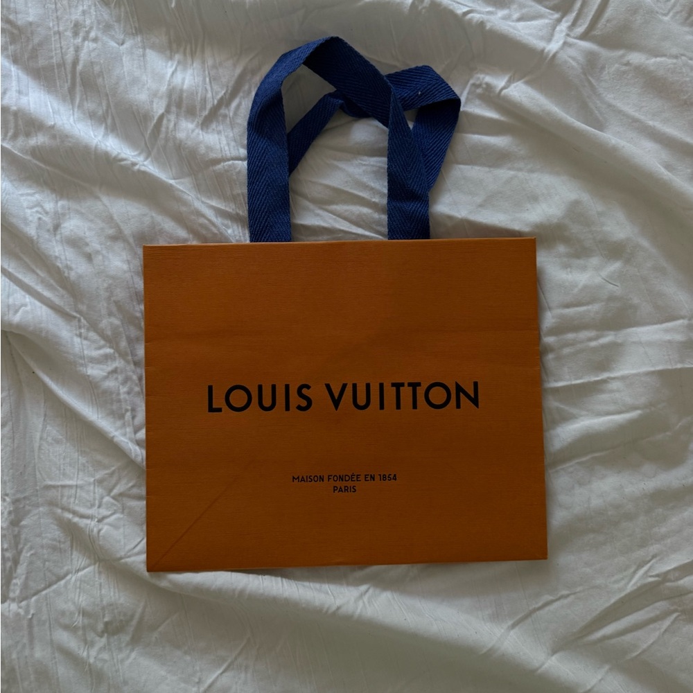 Louis Vuitton Bold Orange Tote bag with Navy Handles